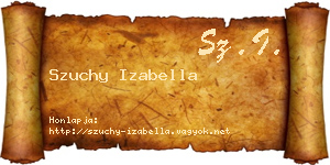 Szuchy Izabella névjegykártya